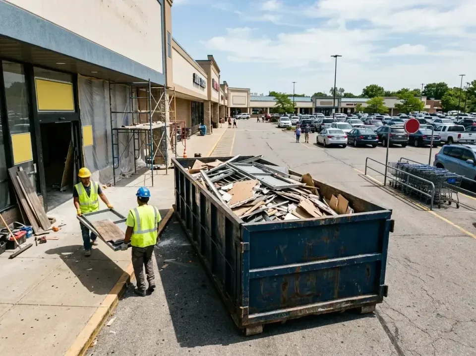 retail-store-renovation-debris-003 — frequently asked questions, Roll-off Dumpster Rentals in Pinckneyville, IL